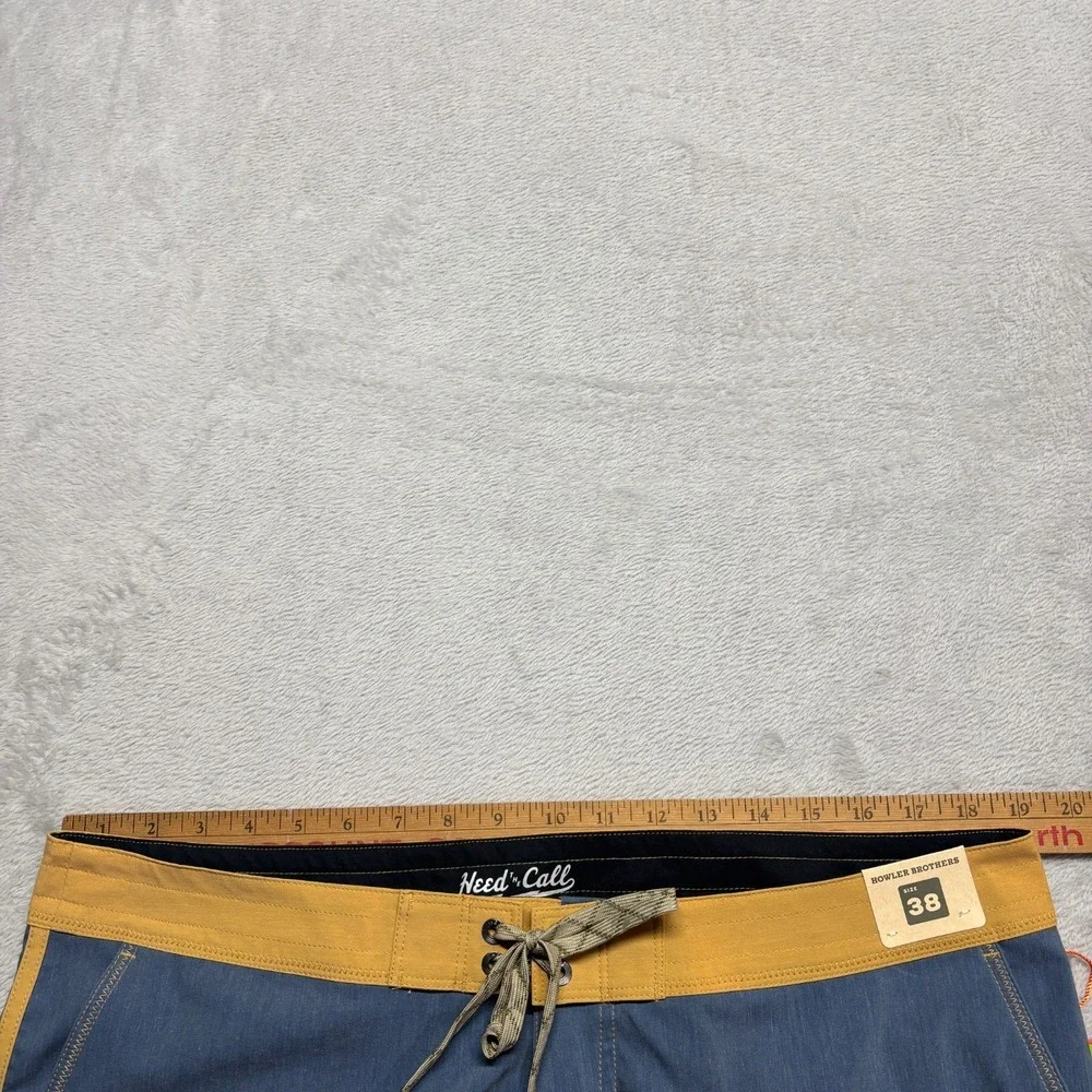 NWT Howler Bros Bruja Boardshorts Mens 38 Meridians Old Gold Stripes NEW Stretch